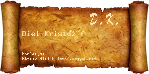 Diel Kristóf névjegykártya